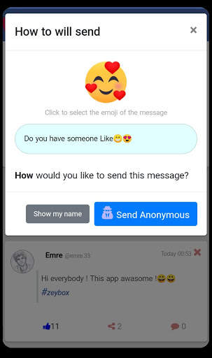 Zeybox - Anonymous Message screenshot 5