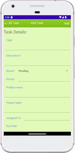Task Manager App 6 تصوير الشاشة