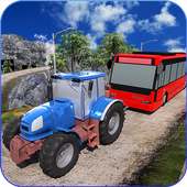 Pull Tractor Heavy Duty: Chained Towing Bus 3D logo