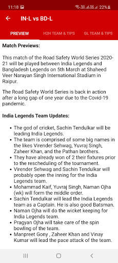 Fantasy SL GL Team Prediction & Tips For Dream11 screenshot 4