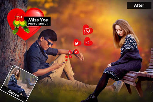 Miss You Photo Editor Frame screenshot 6