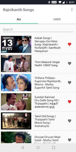 Rajinikanth Tamil Video Songs screenshot 1