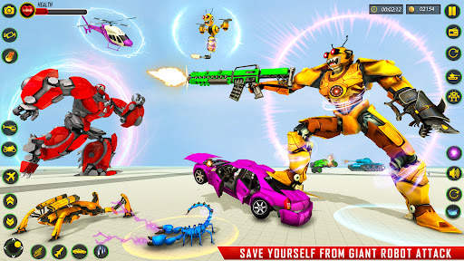 Bee Robot Car Transform Games screenshot 7