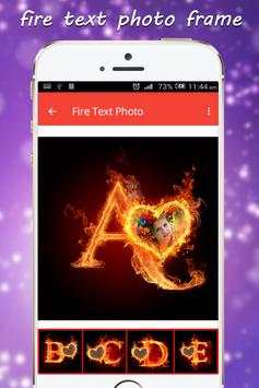 Fire Text Photo Frame screenshot 2