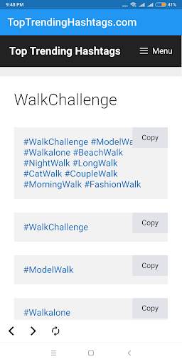 Trending Hashtags for Instagram & Twitter - 2021 screenshot 3