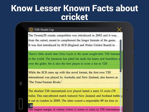 Cricket Facts of T20, Worldcup screenshot 12