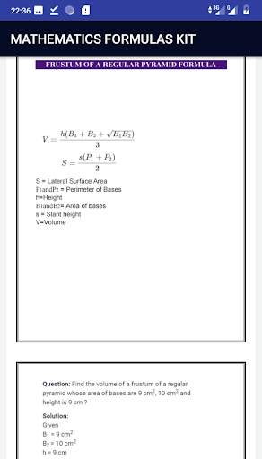Mathematics Formulas Kit  Examples screenshot 8