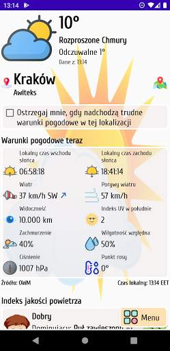 Prognoza Pogody i Jakość Powietrza z Widżetami screenshot 1