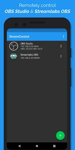 StreamControl - Remote for OBS & Streamlabs OBS स्क्रीनशॉट 1