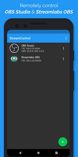 StreamControl - Remote for OBS & Streamlabs OBS 1 تصوير الشاشة