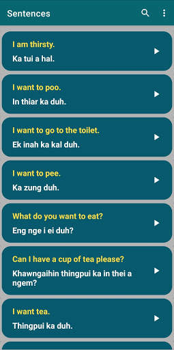 Spoken Mizo (English ➞ Mizo) screenshot 3
