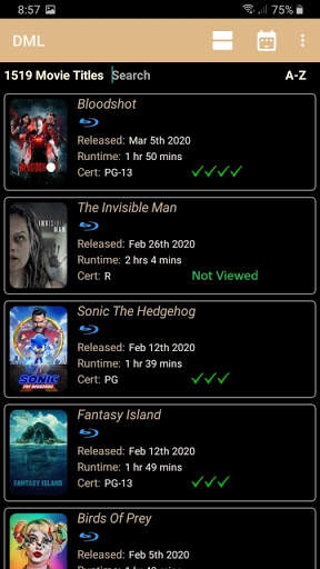 DML Mobile DVD/Blu Ray Movie Library screenshot 2