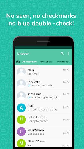 Messenger Unseen - No Last Seen or Read screenshot 1