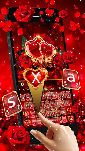 Valentine's Day Love Keyboard Theme 2 تصوير الشاشة