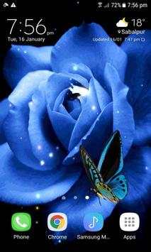 Blue Butterfly Rose LWP screenshot 3