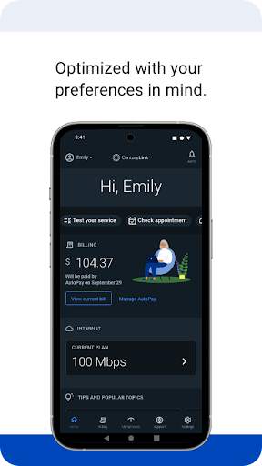 My CenturyLink screenshot 2