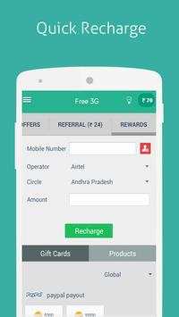Free 3G Mobile data recharge screenshot 4