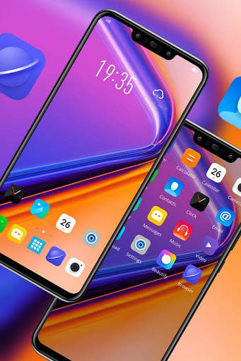 Abstract glass galaxy note 10 theme hd launcher screenshot 1
