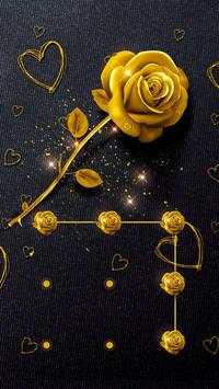 AppLock Theme Golden Rose screenshot 1
