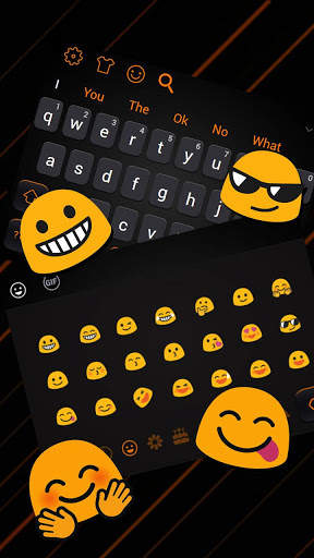 Cool Black Orange Keyboard Theme screenshot 3