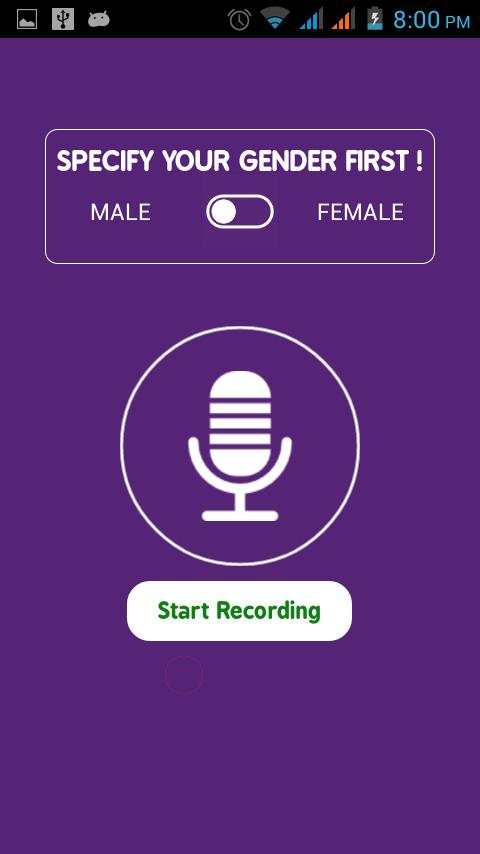 Voice Changer : Male to Female Sound effect editor screenshot 2