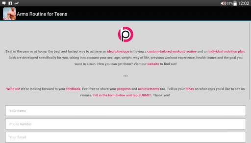 Arms Routine for Teens screenshot 14