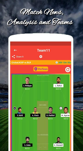 11app - Teams for Dream11, My11circle & Myteam11 screenshot 1