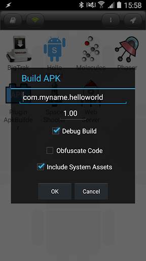 DroidScript - ApkBuilder Plugin screenshot 1