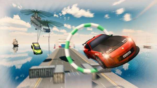 Falling Car Vs Driving Car: Muscle Car Drag Racing screenshot 1
