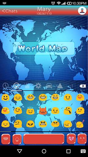 World Map Emoji Keyboard Theme screenshot 2