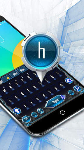 High-tech Network Keyboard Theme With Vortex screenshot 3