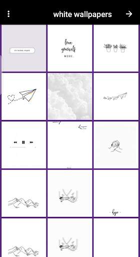 white wallpapers screenshot 1