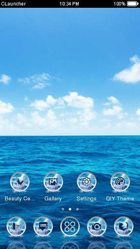 Blue Water Theme C Launcher screenshot 3