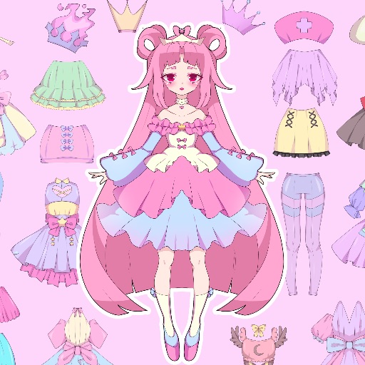 Princess Girl Dress up doll icon