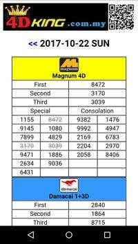 4D King Result screenshot 1