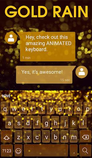 Gold Rain Animated Keyboard screenshot 3