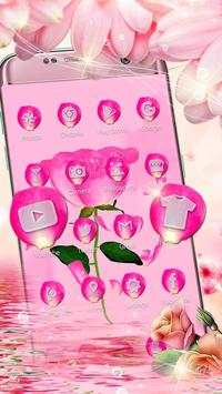 3D Animated Pink Rose Launcher Theme screenshot 3