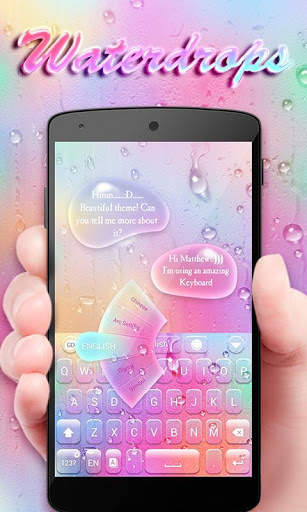 Waterdrops GO Keyboard Theme screenshot 1