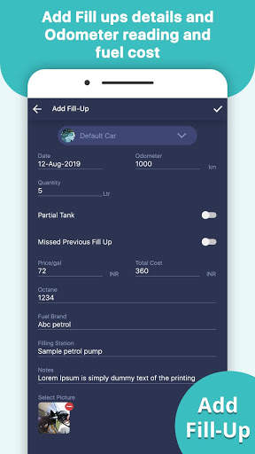 FuelLog: Mileage Tracker, Car Maintenance Log स्क्रीनशॉट 4