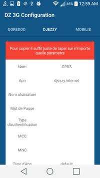 3G DZ Configuration screenshot 2