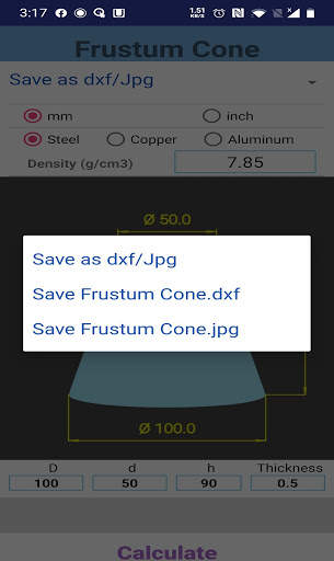 cone calculator screenshot 8