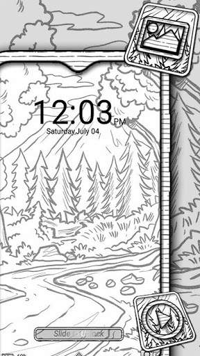 Forest Sketch Launcher Theme screenshot 3
