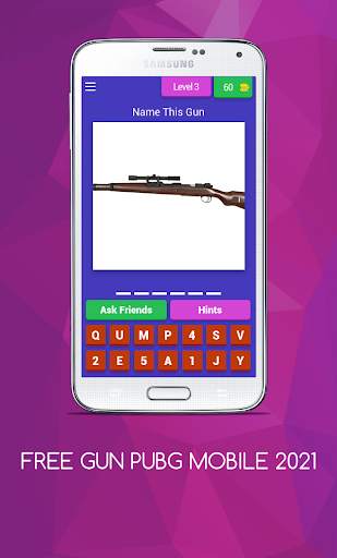 Guess the gun in pubg mobile FREE GUN  2021 screenshot 4