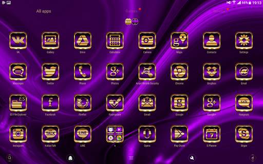 Abstract Violet Go Launcher theme screenshot 10