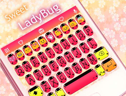 Sweet Ladybug Emoji Keyboard स्क्रीनशॉट 5