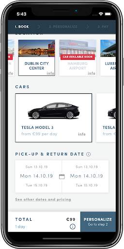 UFODRIVE: Radically Better Car Rental -  24/7 screenshot 1