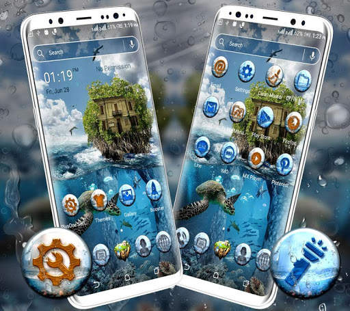 Amazing Sea World Launcher Theme screenshot 2
