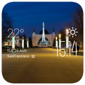 rocket weather widget/clock icon