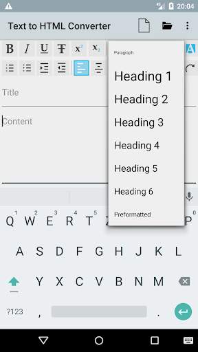 Text to HTML Converter 3 تصوير الشاشة