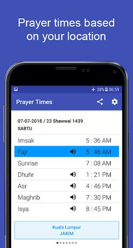 Prayer Times Malaysia : Qibla, screenshot 1
